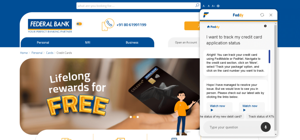 Federal Bank Credit Card Status Check Online