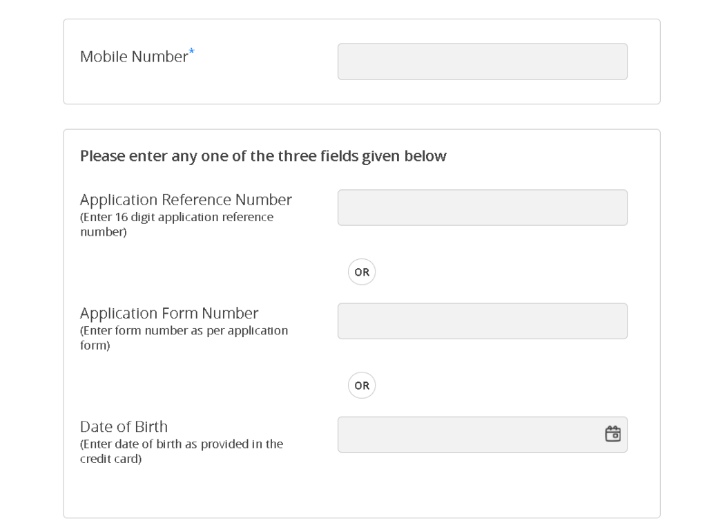 HDFC Bank Credit Card Status Check Step 3