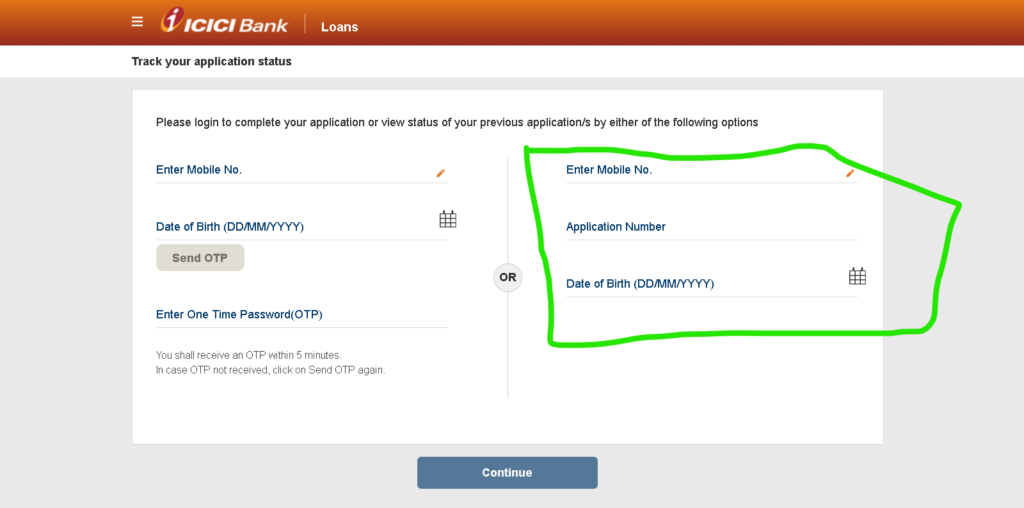 Check Loan Application Status by Application Number and DOB