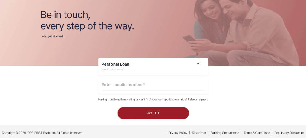 Check Your IDFC First Bank Loan Status Online by Mobile Number
