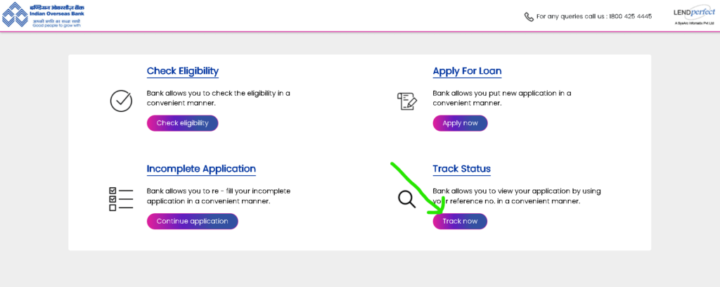 IOB Personal Loan Status CHeck 2