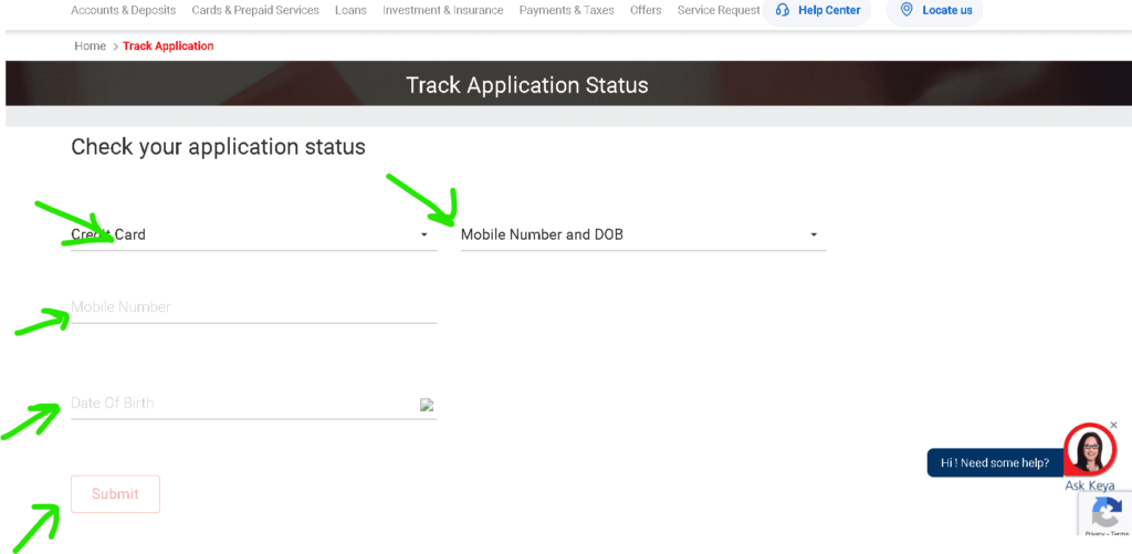 Kotak Credit Card Application Status Check by Mobile Number and DOB