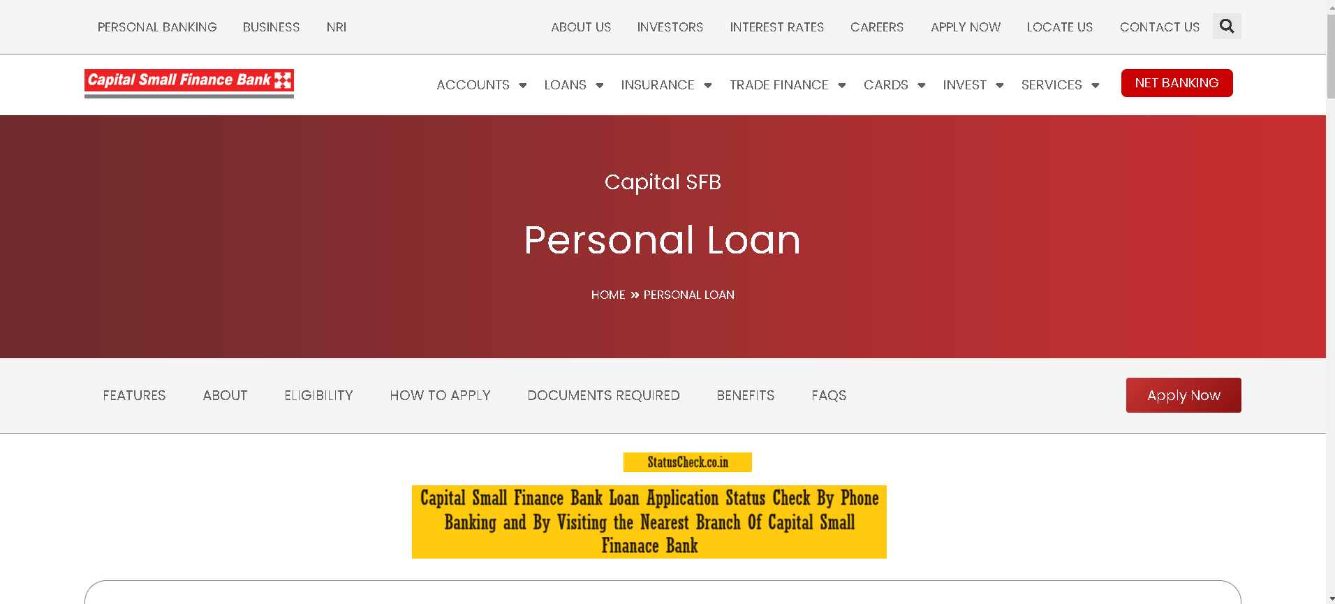 Track Capital Small Finance Bank Loan Status: Step-by-Step Guide