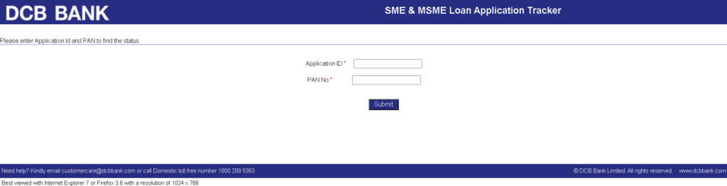 DCB Bank Loan Status Check Step 3