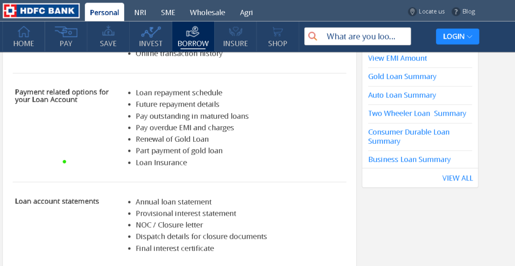 HDFC Bank Loan Statement Download Step 3