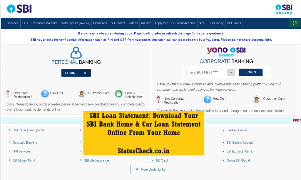 SBI Loan Statement: Download Your SBI Bank Home & Car Loan Statement Online From Your Home