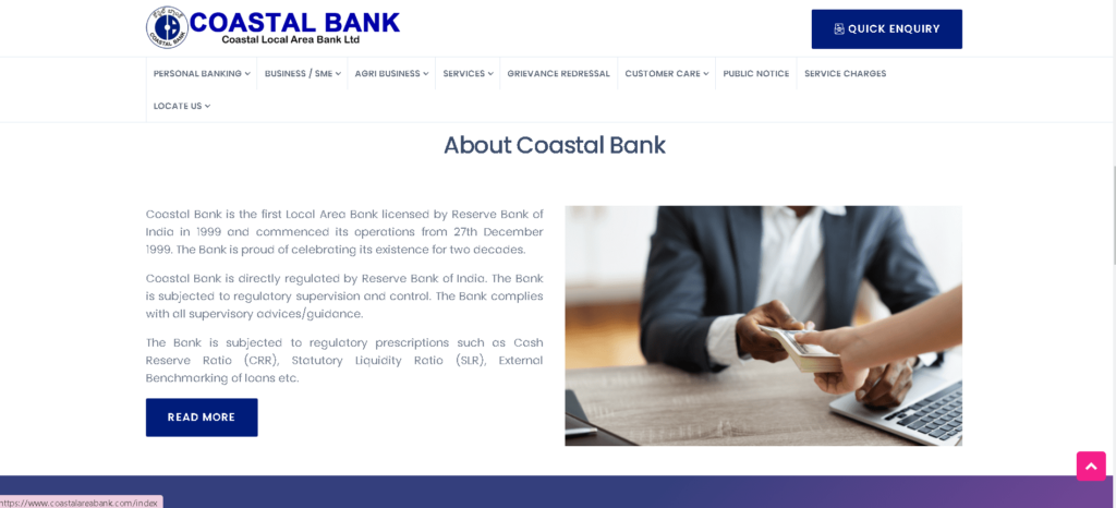 Coastal Local Area Bank Credit Card Status Check