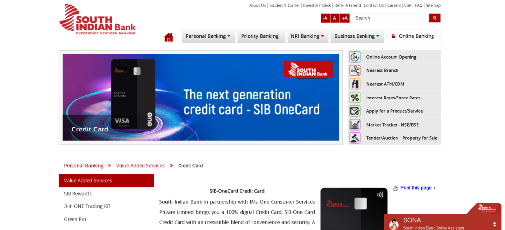 Track Your South Indian Bank Credit Card Status Check by Mobile Number